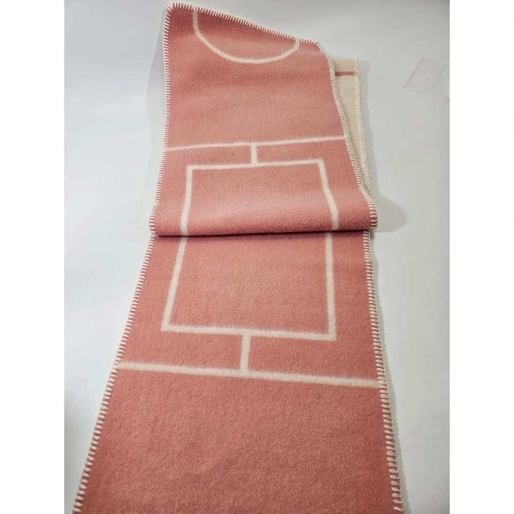 Elisabeth Stray Pedersen ESP‎ Oslo Lambswool Gear Up Scarf Wrap Blanket Lt Pink